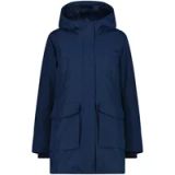 CMP Parka met capuchon voor dames, blauwe inkt, maat L, polyester, waterafstotend, gevoerd, Herfst/Winter 2025