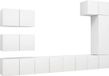 vidaXL - 8-delige - Tv-meubelset - bewerkt - hout - wit