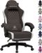 GTPLAYER - Gaming Stoel - Ergonomisch met Ademende Stof en Voetensteun - Bruin