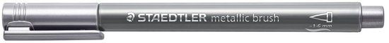 STAEDTLER Metallic Brush Pen - Zilver - Doos met 10 stuks