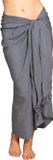PANASIAM Sarong Unicolor Wikkeljurk Vrouwen L Grijs Viscose