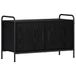 vidaXL - Tv-meubel - 79,5 x 33 x 50 cm - Zwart eiken - Bewerkt hout