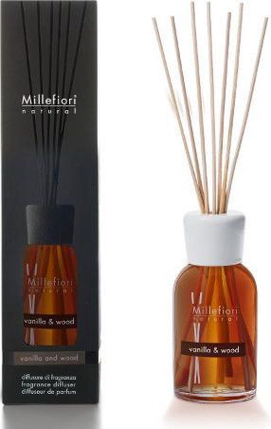 Millefiori Milano Geurstokjes - Vanilla & Wood - 500 ml