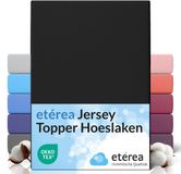 etérea Himmlische Qualität etérea Topper Jersey Hoeslaken 140x200 - 160x200 cm Oekotex Made in Green - 100% katoen - Zwart
