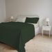 Italian Bed Linen Beddengoedset natuurlijke kleuren, olijfgroen/crème, voor tweepersoonsbed