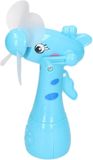 Merkloos Waterspray ventilator - giraffe - roze - voor kinderen - waterverstuiver - zomerventilator - 15 cm
