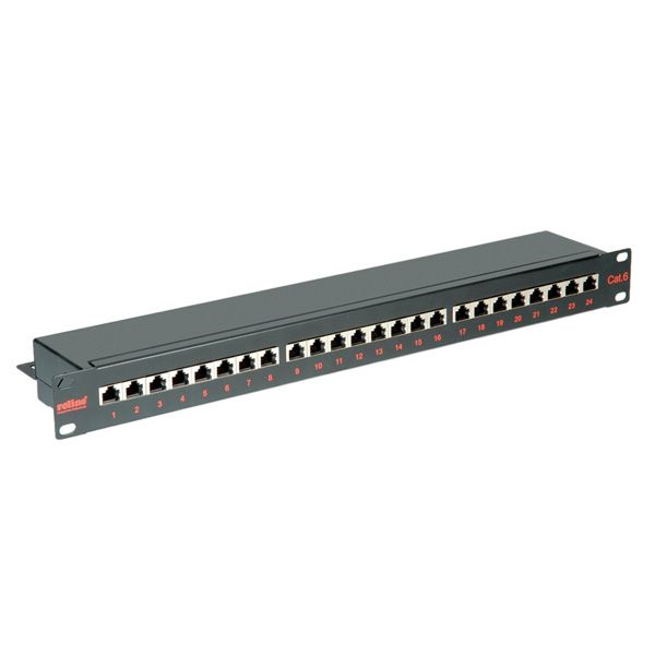 ROLINE Cat.6 19" patchpanel - 24 poorts - STP - Zwart