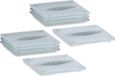 Zeller Glazenonderzetters - 8 stuks - Bladeren print - 10 x 10 cm - Transparant - Glas