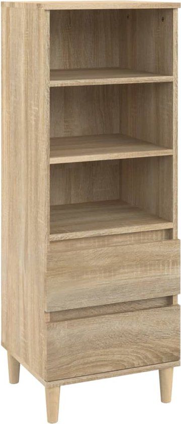 vidaXL Hoge kast 40x36x110 cm bewerkt hout sonoma eiken