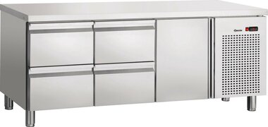 Bartscher Koeltafel S4T1-150 | 1 deur, 4 laden | 110856