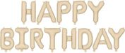PartyDeco sp. z o. o. Ballon en aluminium Joyeux Anniversaire pastel beige