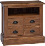 vidaXL Armoire de rangement avec tiroir Naturel 60 x 30 x 60 cm Bois de teck massif
