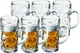Santex Bierpullen/bierglazen - 12x - halve liter/50 cl/500 ml - onbreekbaar kunststof - 0,5 liter pullen - Bierfeest/Oktoberfest pul