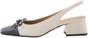 Next - Dames - Forever Comfort® hakken met hielbandje, vierkante neus en blokhak - Crème