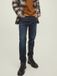 JACK&JONES Jean pour homme JJIMIKE JJWOOD JOS 581 NOOS Bleu W33 X L30 Coupe fuselée Taille haute Coton Élasthanne