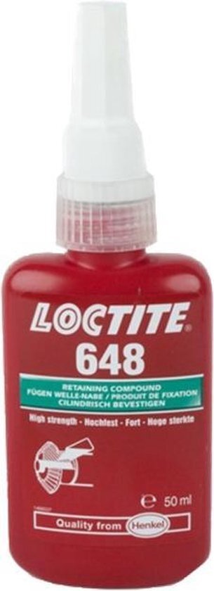 Loctite Lijm 648 Temp Bestendig 50Ml