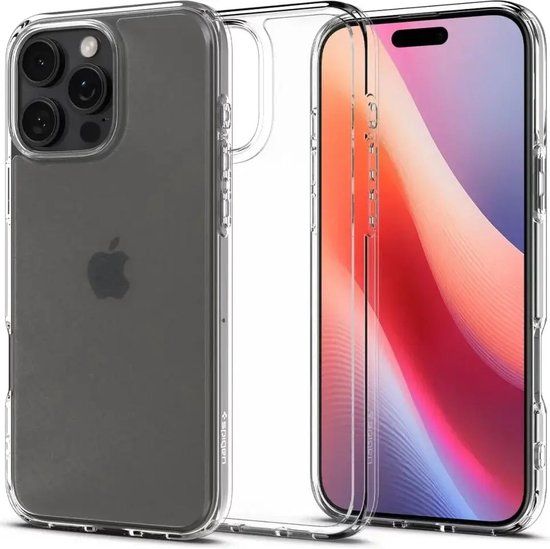 Spigen Ultra Hybrid Hoesje Geschikt voor Apple iPhone 16 Pro - Back Cover met Air Cushion - Frost Transparant