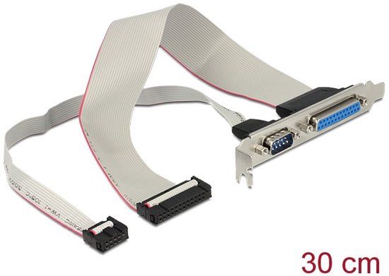 Delock Slot Bracket > 1 x Serial, 1 x Parallel