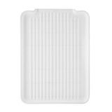 OGGI Afvoerplank en droogrek voor keuken - ideale stijve afvoerplaat, afdruiprek, afdruiprek voor aanrecht, 12,75 x 17,25 cm - wit