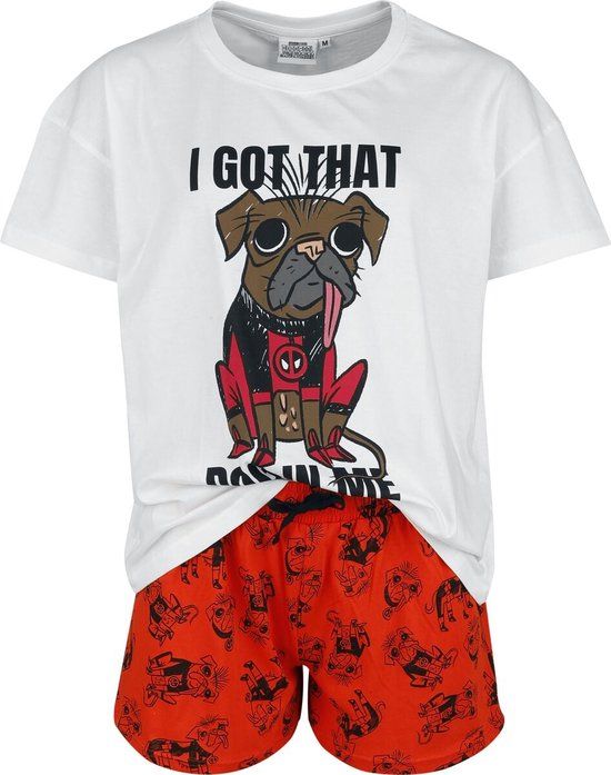 Deadpool 3 - Dogpool - I Got That Dog In Me Pyjama wit-rood Katoen -