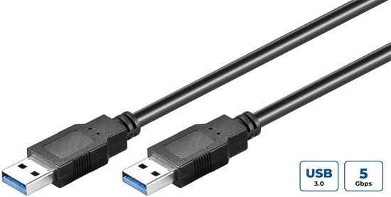 Microconnect USB 3.0 A Male to USB 3.0 A Male Cable, 0.5m, Black