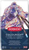 Derwent Coloursoft Potloden in blik 12 stuks
