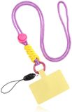 LGT JWLS Lookinggoodtoday Telefoonkoord Macramé met Telefoon bevestiging - Paars Geel