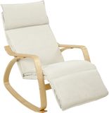 Homcom Rocking Chair Polyester 106 x 67 x 92 cm Cremewit