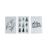 Wandbord Xmas groen metaal 20x30x0,5cm