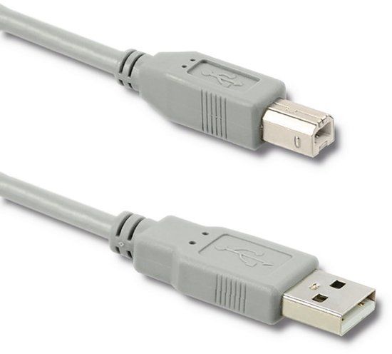 Qoltec USB 2.0 kabel 1m Grijs