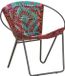 vidaXL Fauteuil chindi tissu multicolore