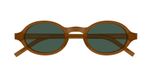 Saint Laurent Sl M161 Lunettes De Soleil Unisexe Marron Rond Vert 48mm