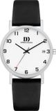 Danish Design Rhine NMBRS IQ82Q199 Heren Horloge Zilverkleurig Titanium Leer Analoog Quartz 35mm