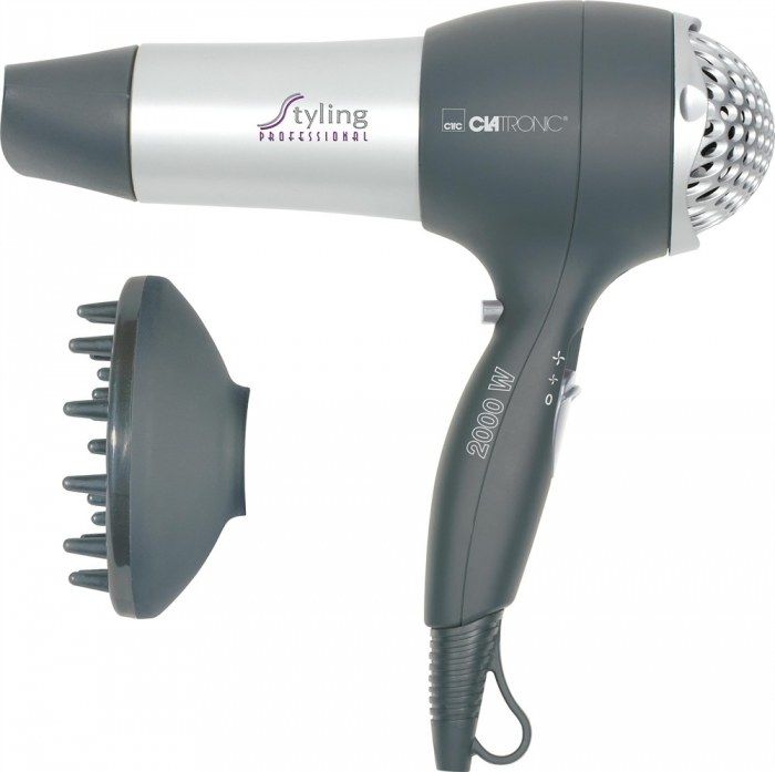 Clatronic HTD 3055 Haardroger 2000W Grijs, Zilver