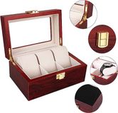 Uten Houten Horlogedoos Organizer voor 3 Horloges