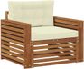 vidaXL Buitensofa Massief Acacia Hout en Polyester Natuurlijk en Crème