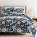 Lush Decor Sydney omkeerbare katoenen quilt marineblauw/multi 3-delige set King