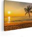Artaza Canvas Schilderij Tropisch Strand Zonsondergang - 50x40cm