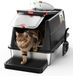 Merkloos Kattenbak Roestvrij staal Met deksel Zwart
