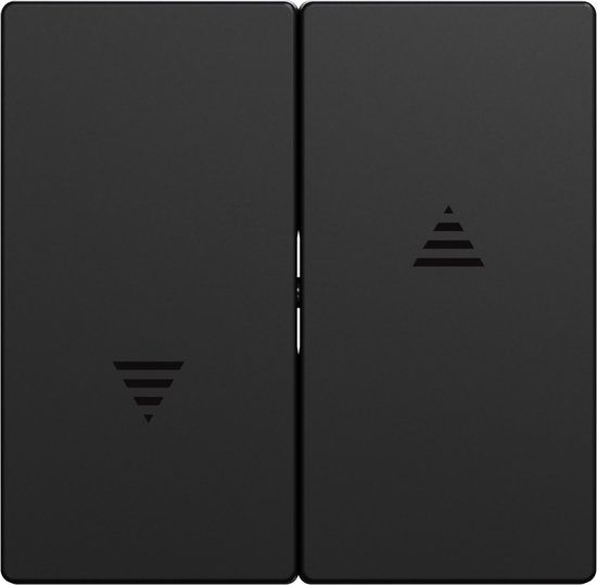 Schneider Electric Merten Dubbele Wip voor Jaloezieschakelaar - Mat Zwart - Ocean Plastic - Systeem M - MEG3855-0403