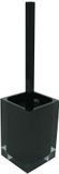 Gedy Auckland Zwart Toiletborstel met Houder Vrijstaand Transparant Hars RVS 37.5 cm