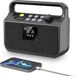 Unyqoos® Radio portable avec grande pile, Bluetooth et fonctions d'urgence pour extérieur