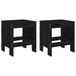 vidaXL Tuinstoel Terras Grenenhout Zwart (2 stuks)