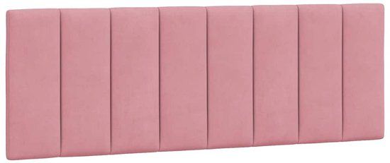 vidaXL Hoofdbordkussen "Hanko" 120 cm fluweel roze