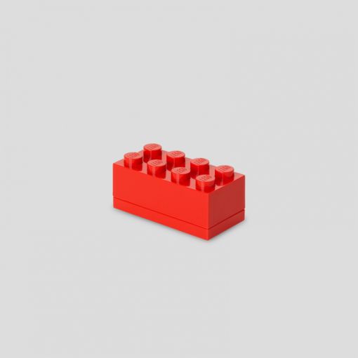 LEGO Opbergbox Mini Brick 8 - Rood - 9.2 x 9.2 x 4.3 cm