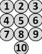 2DOBOARD Magnetische Cijfers Rond 1 t/m 10 - 5 cm - Whiteboard Magneten