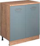 Vicco Keukenkast voor schuine wand R-Line, Blauw-grijs, 80 cm