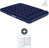 Bestway luchtbed - 2-Persoons - 152 x 203 x 28 cm - Blauw - Inclusief pomp en Hoeslaken