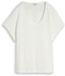 Tom Tailor - T-shirt coupe ample en mélange de matières - Taille L - Whisper White