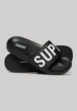 Superdry Vegan Core Badslippers Dames Zwart/Wit